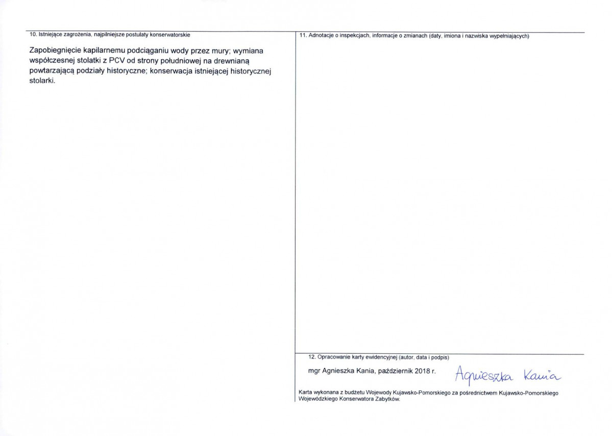 Karta obiektu niewpisanego do rejestru, skan nr 2