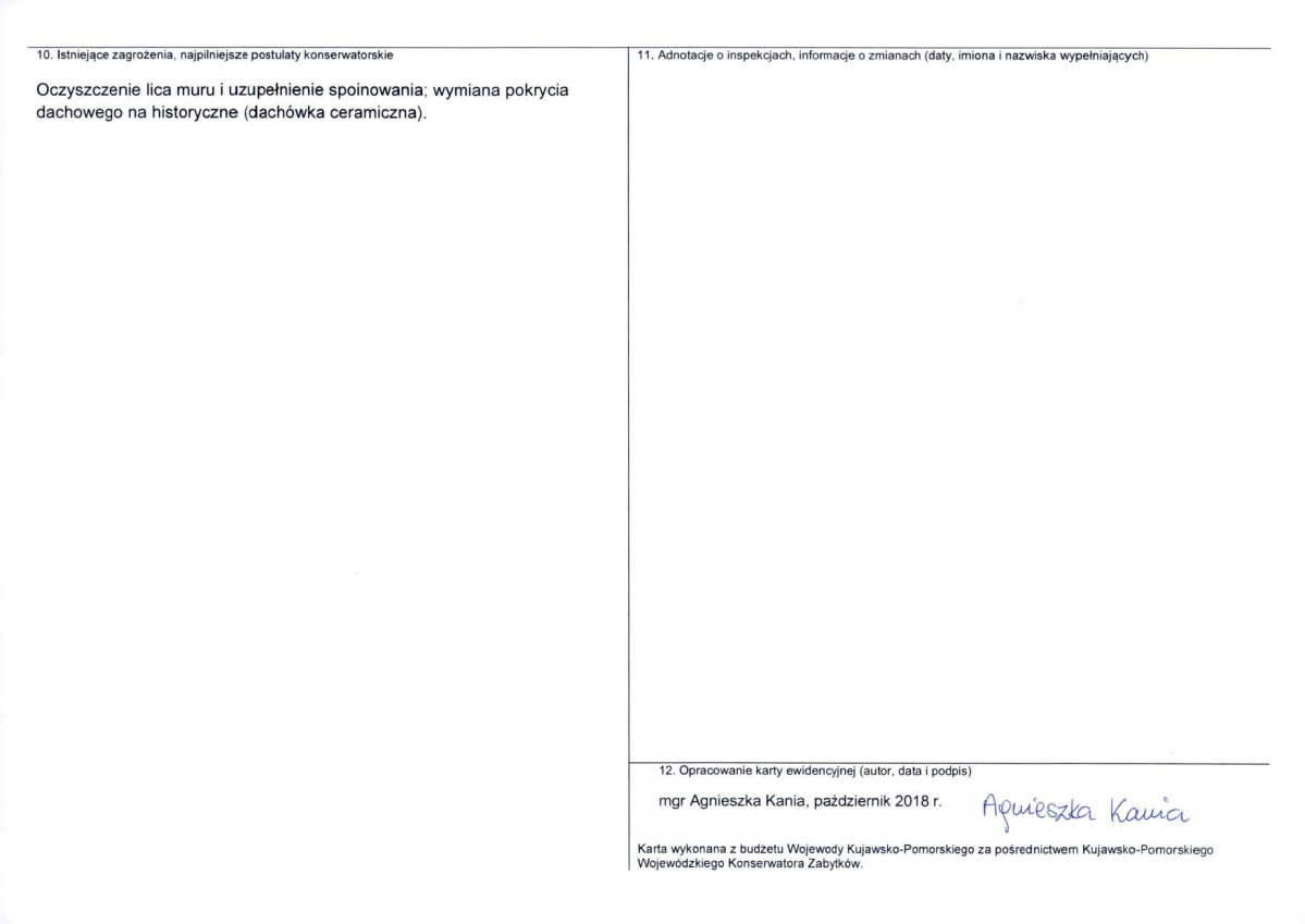 Karta obiektu niewpisanego do rejestru, skan nr 2