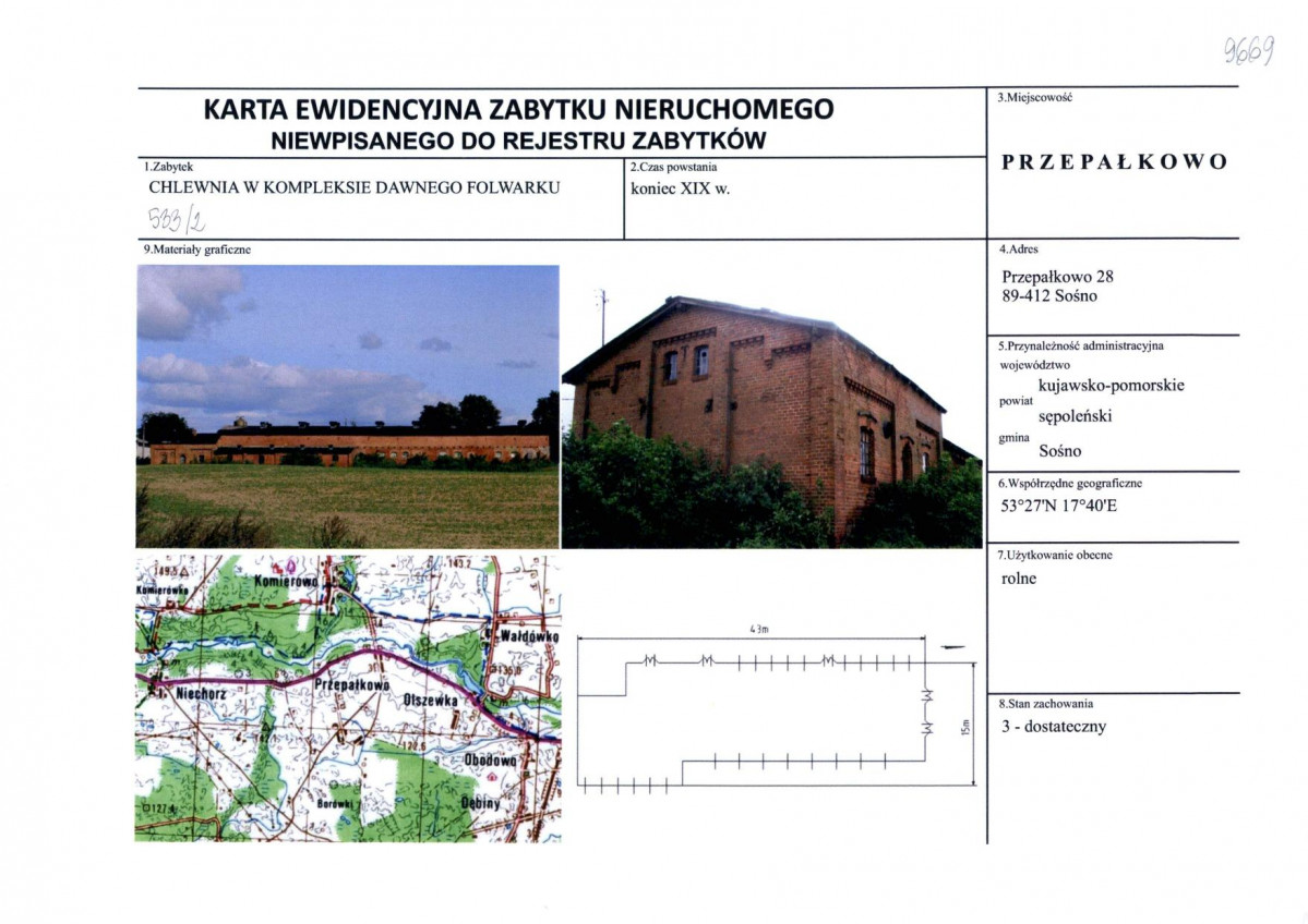 KEZN - Karta obiektu niewpisanego do rejestru, skan nr 1