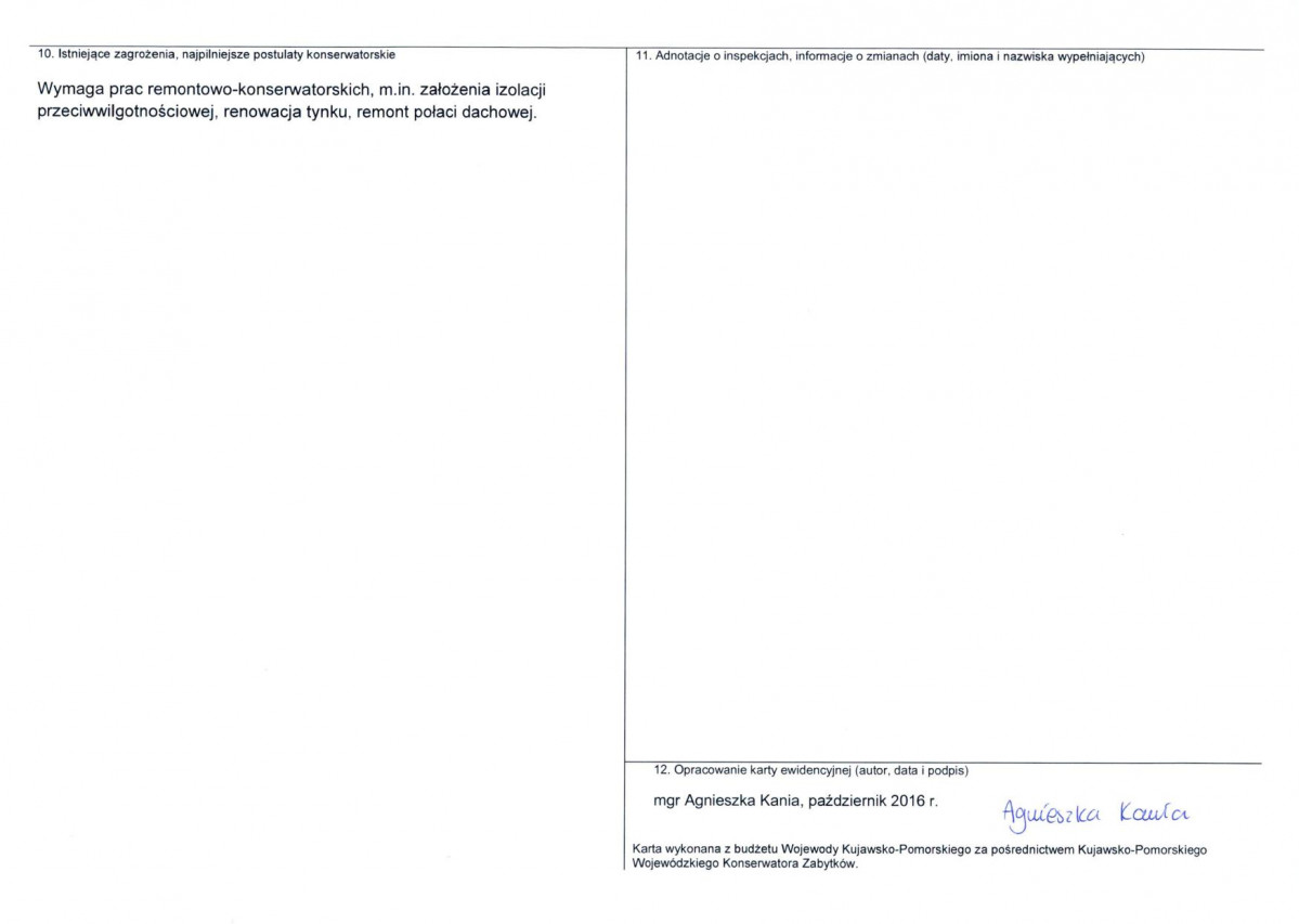 KEZN - Karta obiektu niewpisanego do rejestru, skan nr 2
