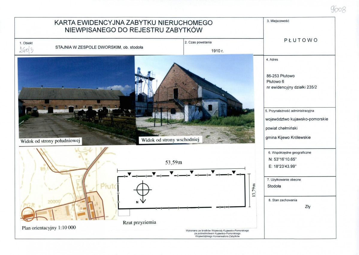 KEZN - Karta obiektu niewpisanego do rejestru, skan nr 1