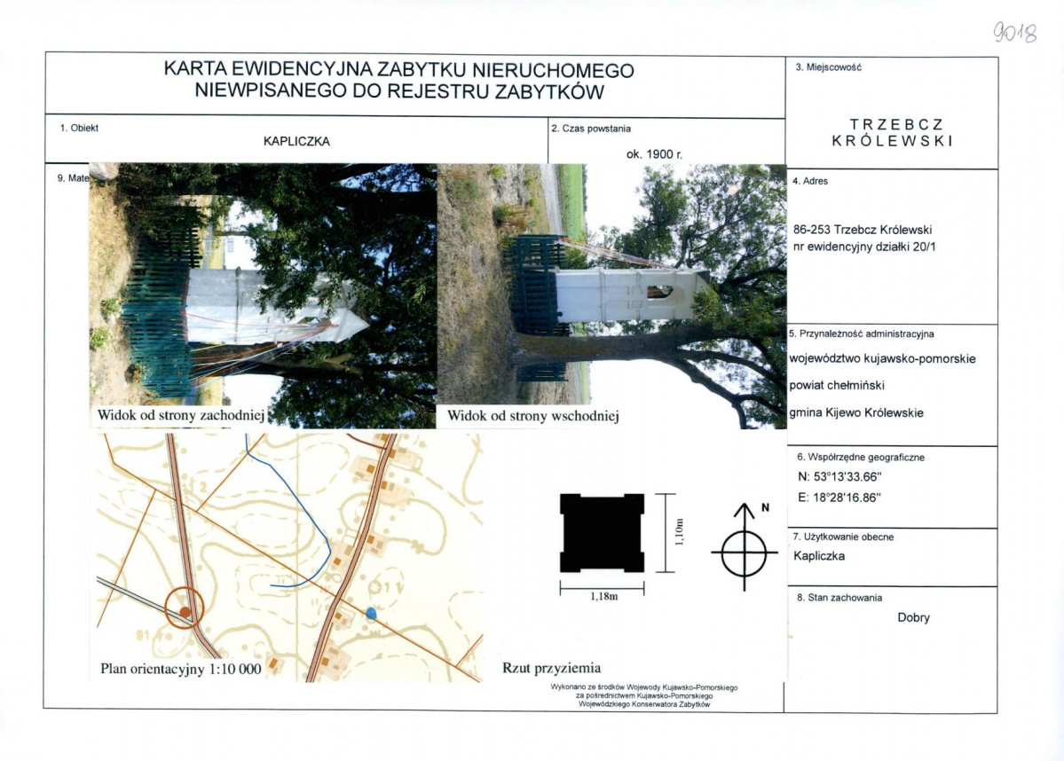 KEZN - Karta obiektu niewpisanego do rejestru, skan nr 1