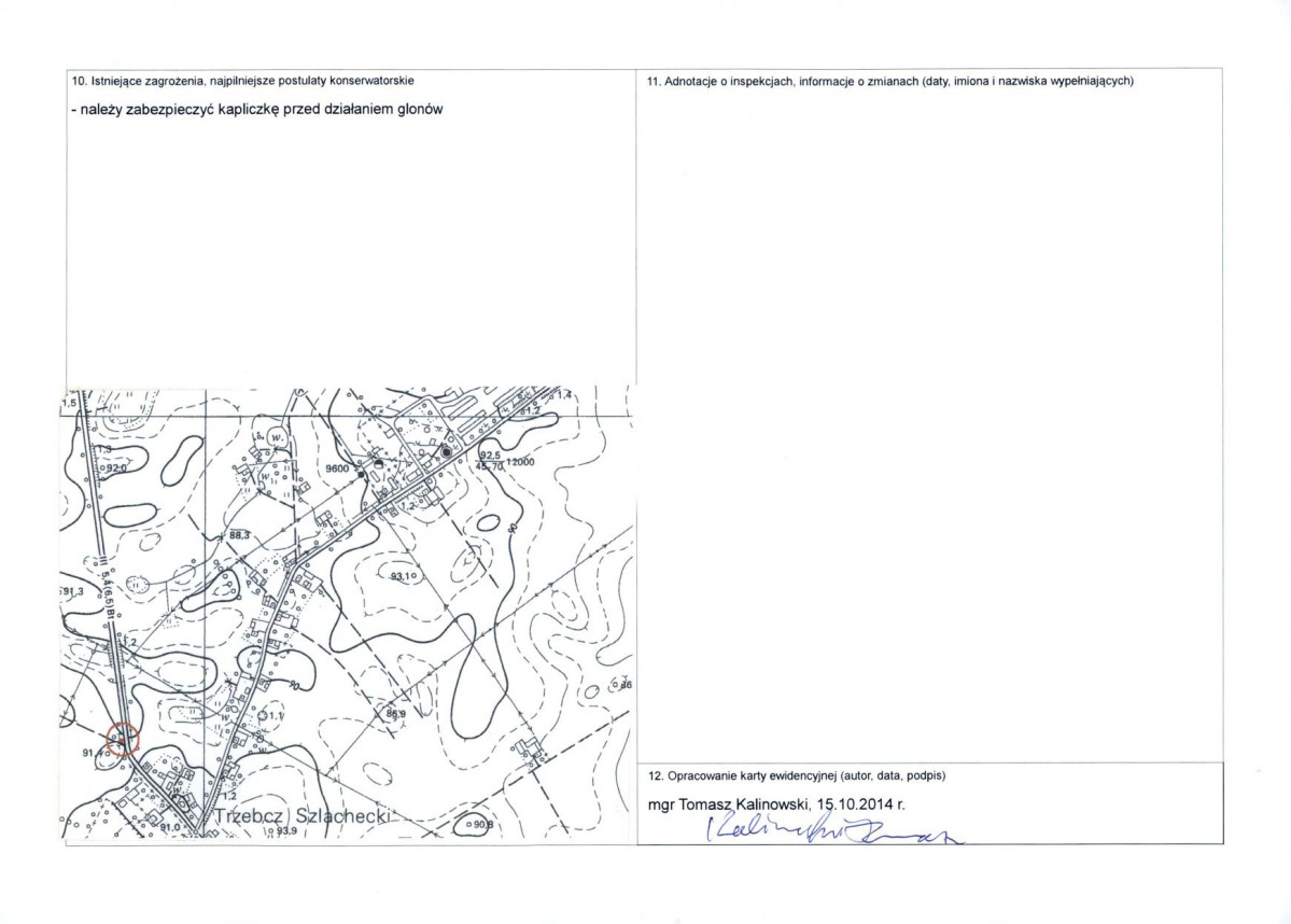 KEZN - Karta obiektu niewpisanego do rejestru, skan nr 2