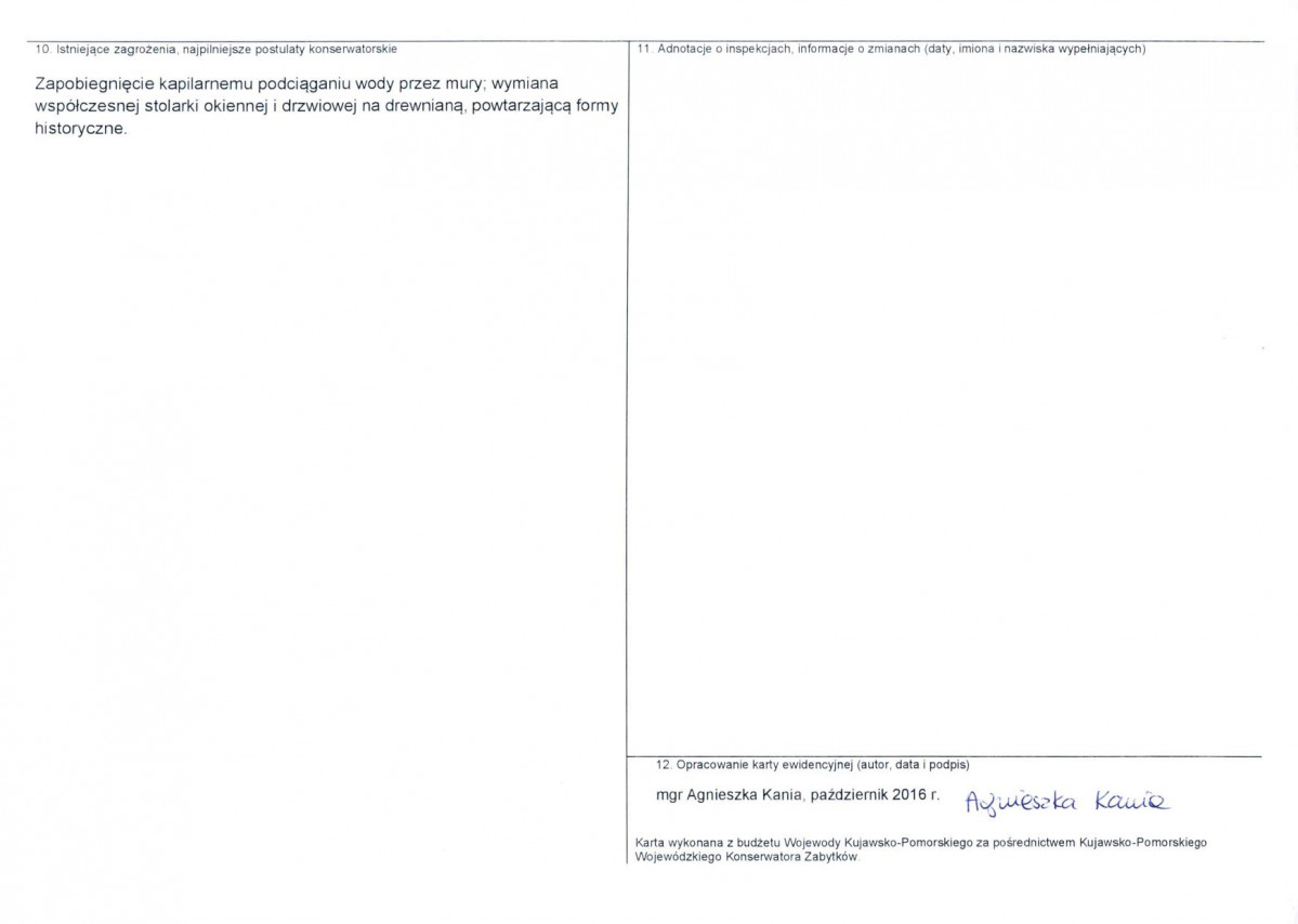 KEZN - Karta obiektu niewpisanego do rejestru, skan nr 2