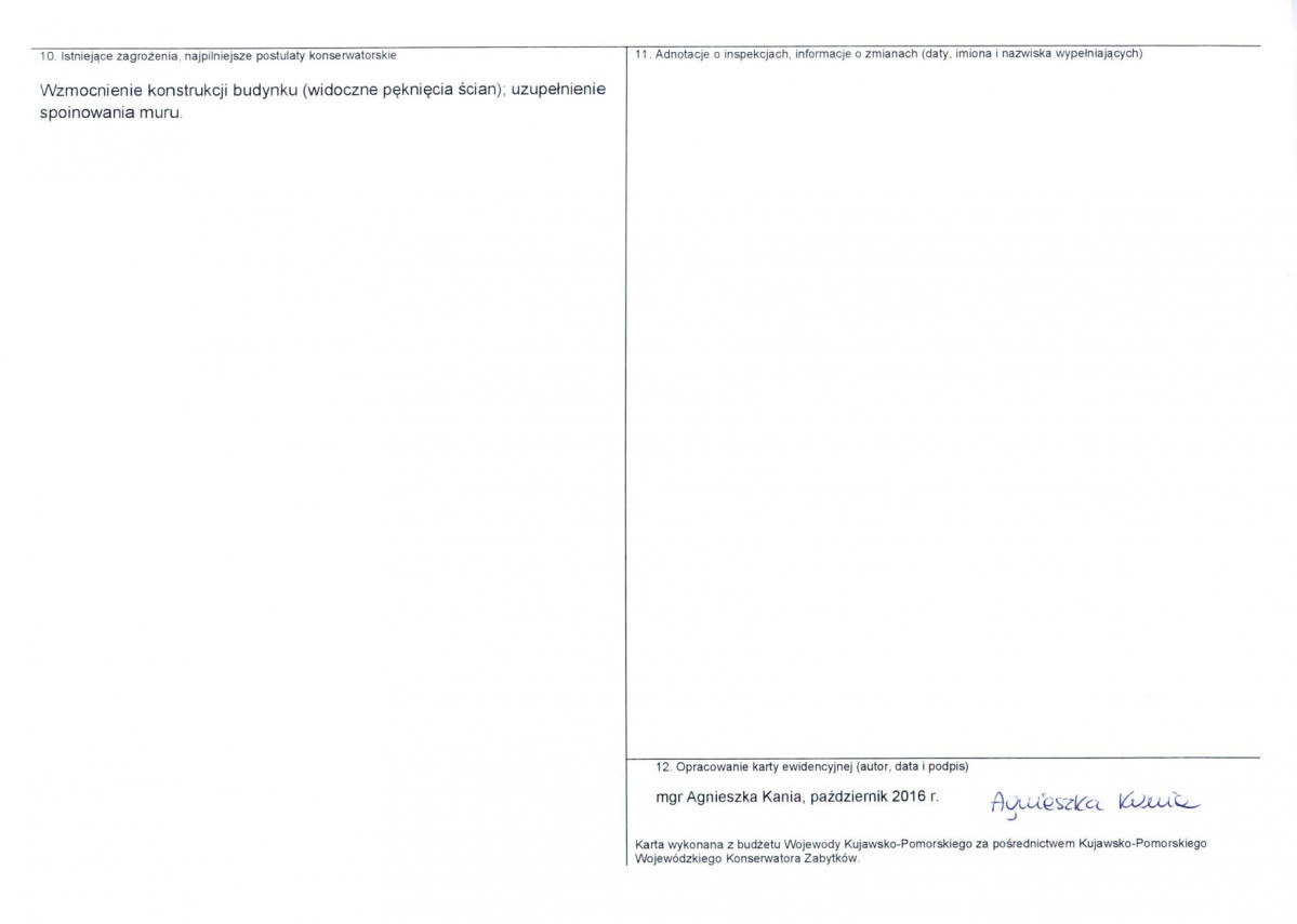 KEZN - Karta obiektu niewpisanego do rejestru, skan nr 2