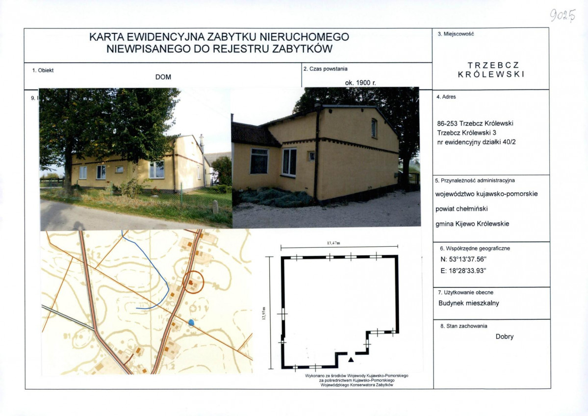 KEZN - Karta obiektu niewpisanego do rejestru, skan nr 1