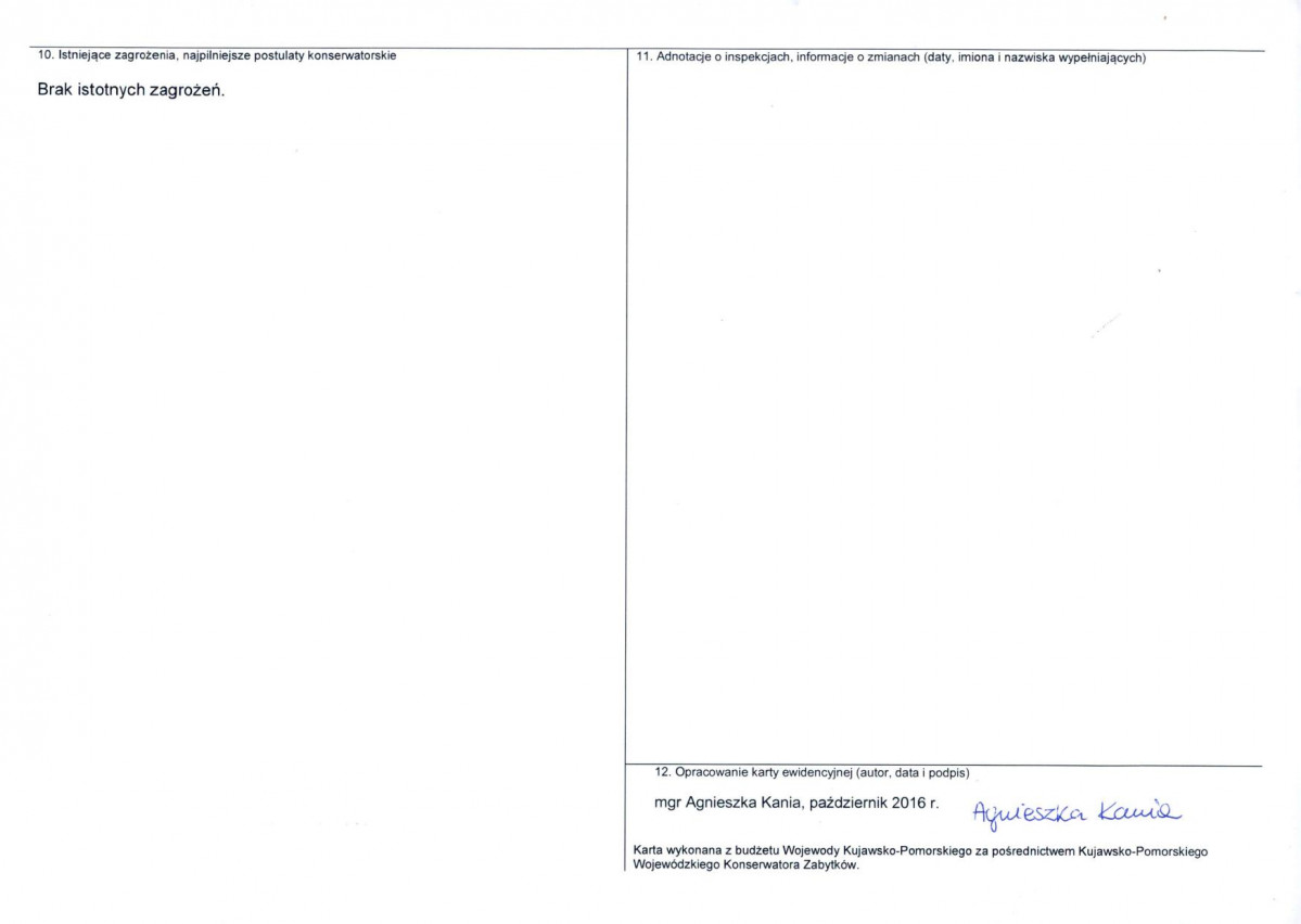 KEZN - Karta obiektu niewpisanego do rejestru, skan nr 2