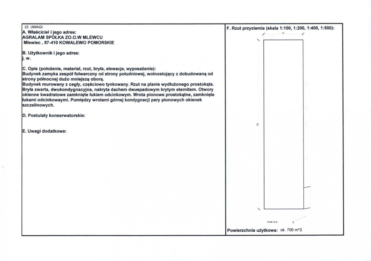 KEZN - Karta obiektu niewpisanego do rejestru, skan nr 2