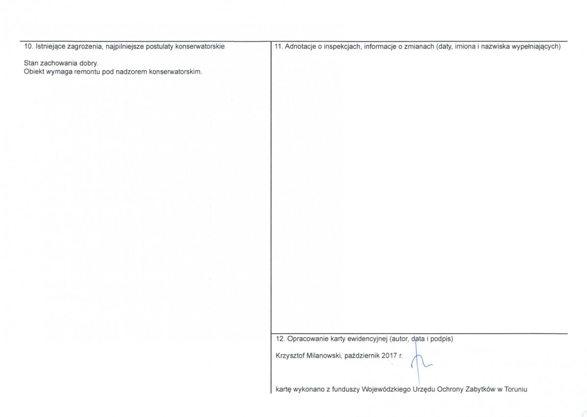 KEZN - Karta obiektu niewpisanego do rejestru, skan nr 2