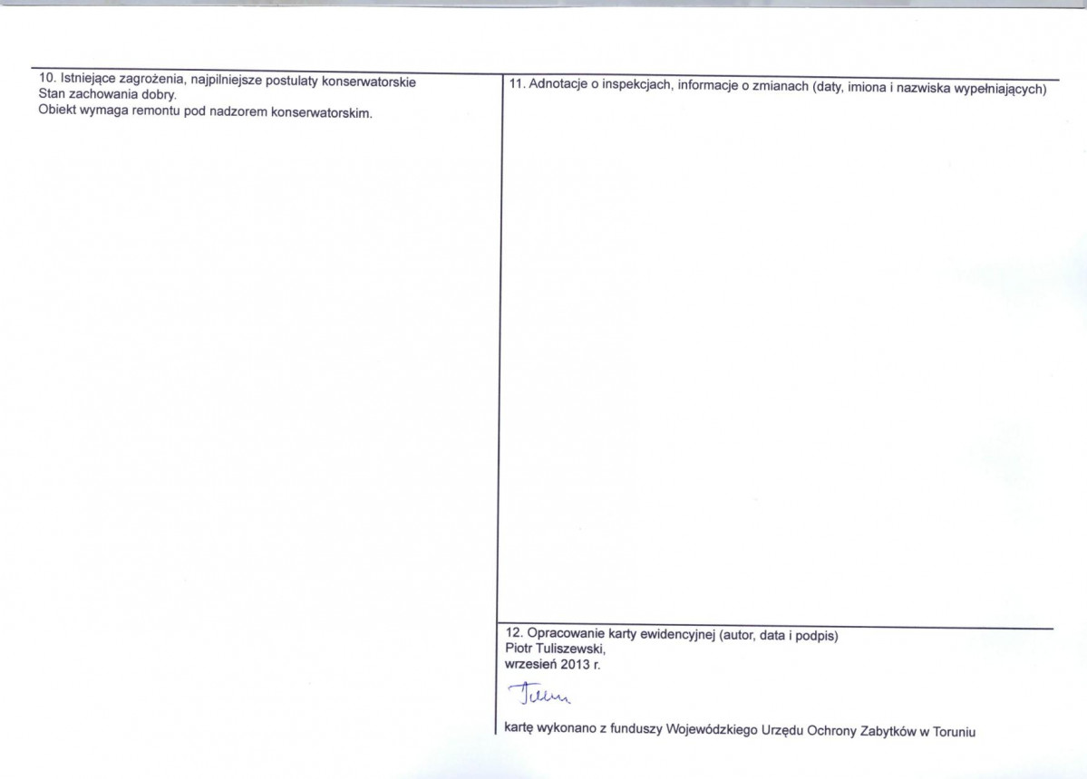 Karta obiektu niewpisanego do rejestru, skan nr 2