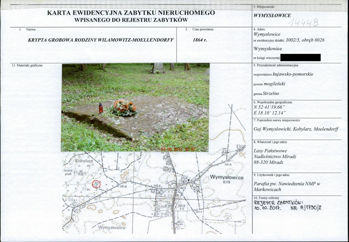 KEZN - Karta obiektu niewpisanego do rejestru, skan nr 1