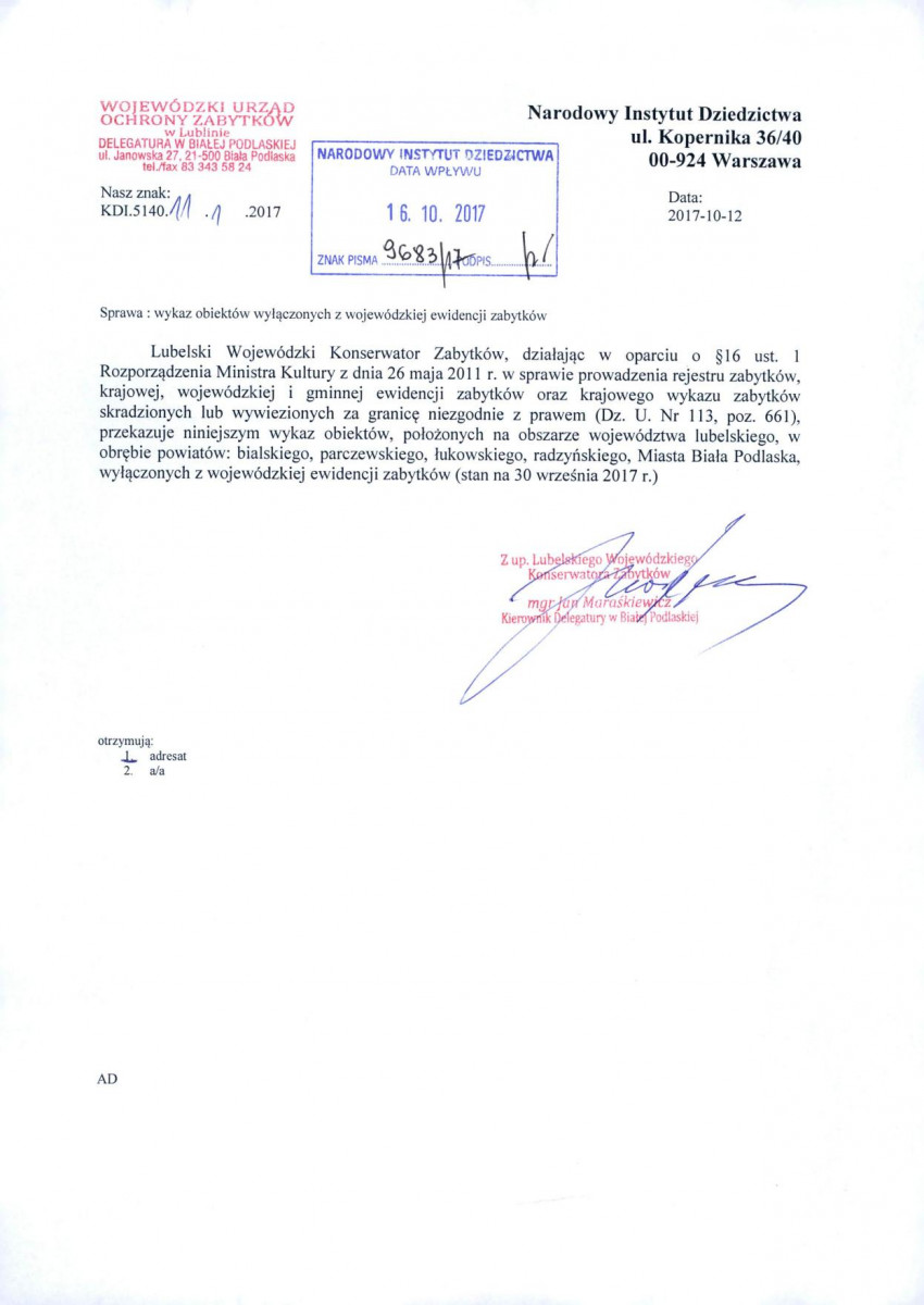 wyl - Wyłączenie z ewidencji, skan nr 1