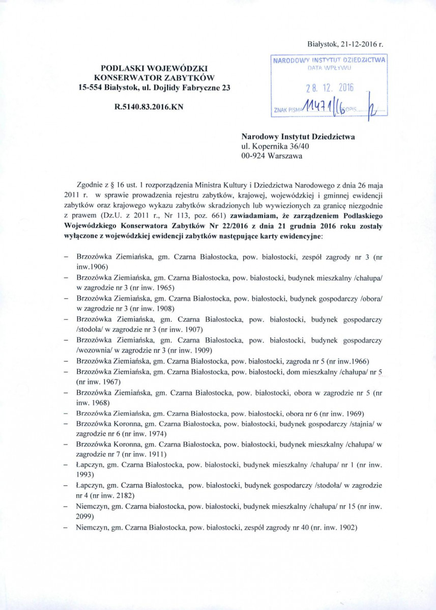 wyl - Wyłączenie z ewidencji, skan nr 1