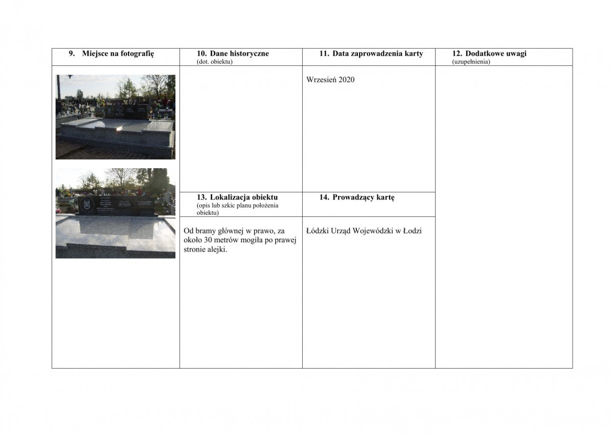 karta ewidencyjna, skan nr 2