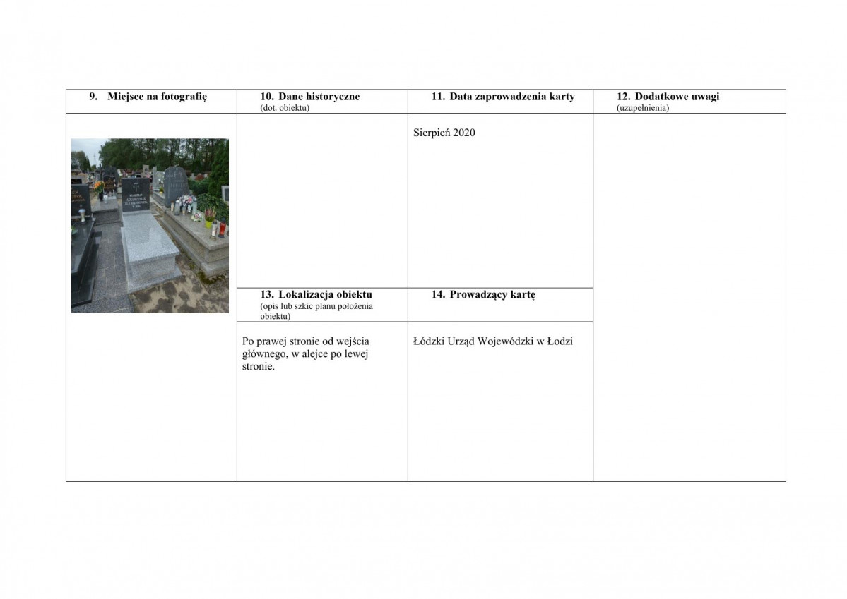 karta ewidencyjna, skan nr 2