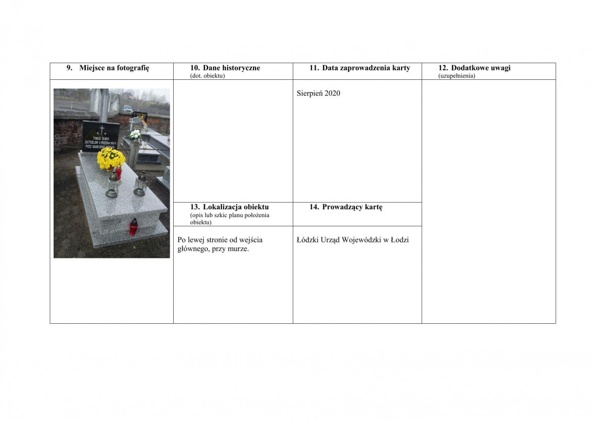 karta ewidencyjna, skan nr 2