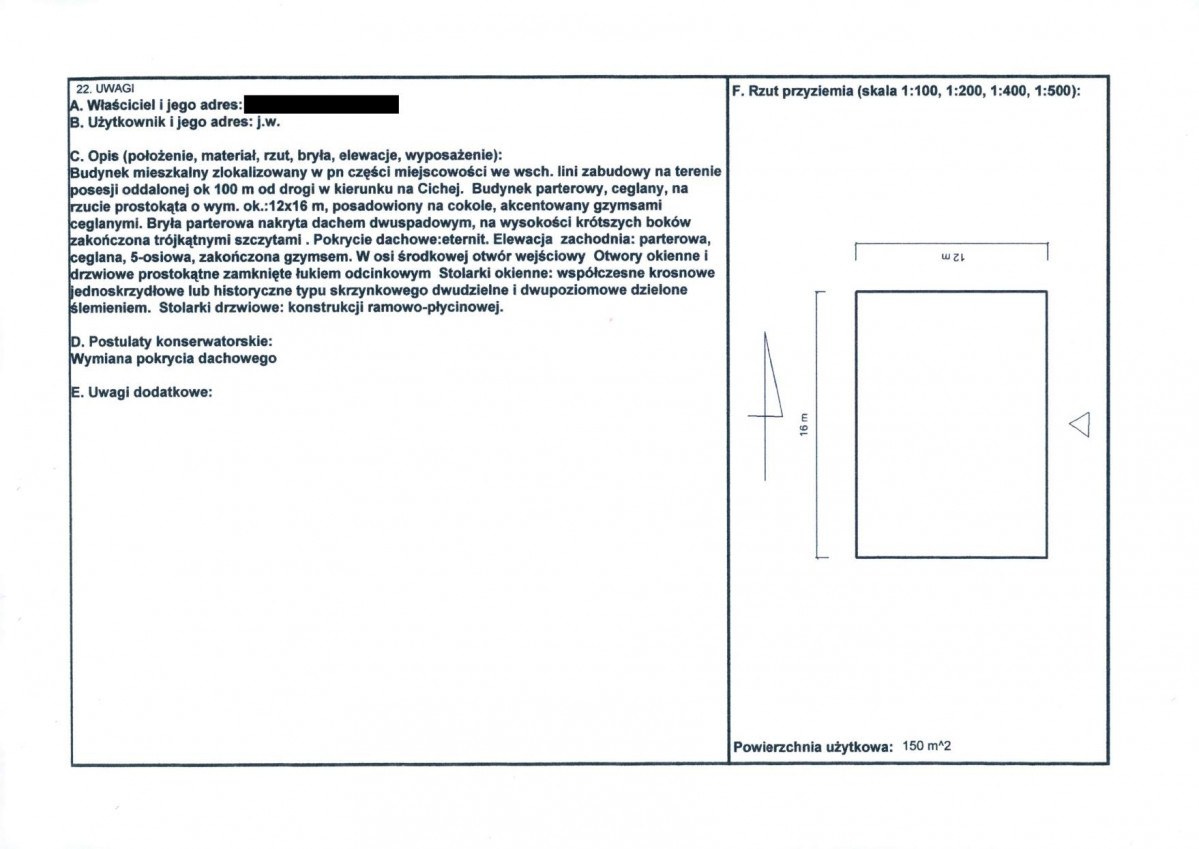 KEZN - Karta obiektu niewpisanego do rejestru, skan nr 2