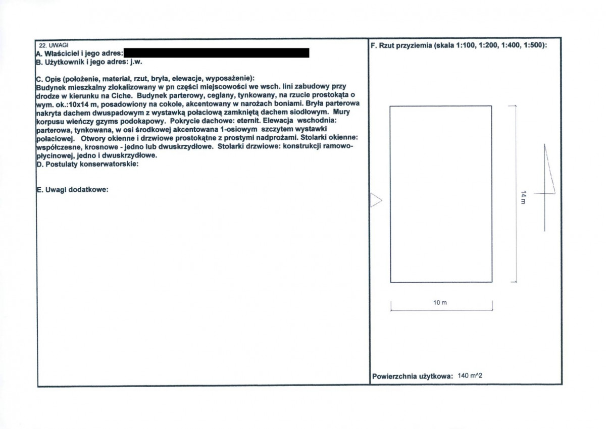 KEZN - Karta obiektu niewpisanego do rejestru, skan nr 2