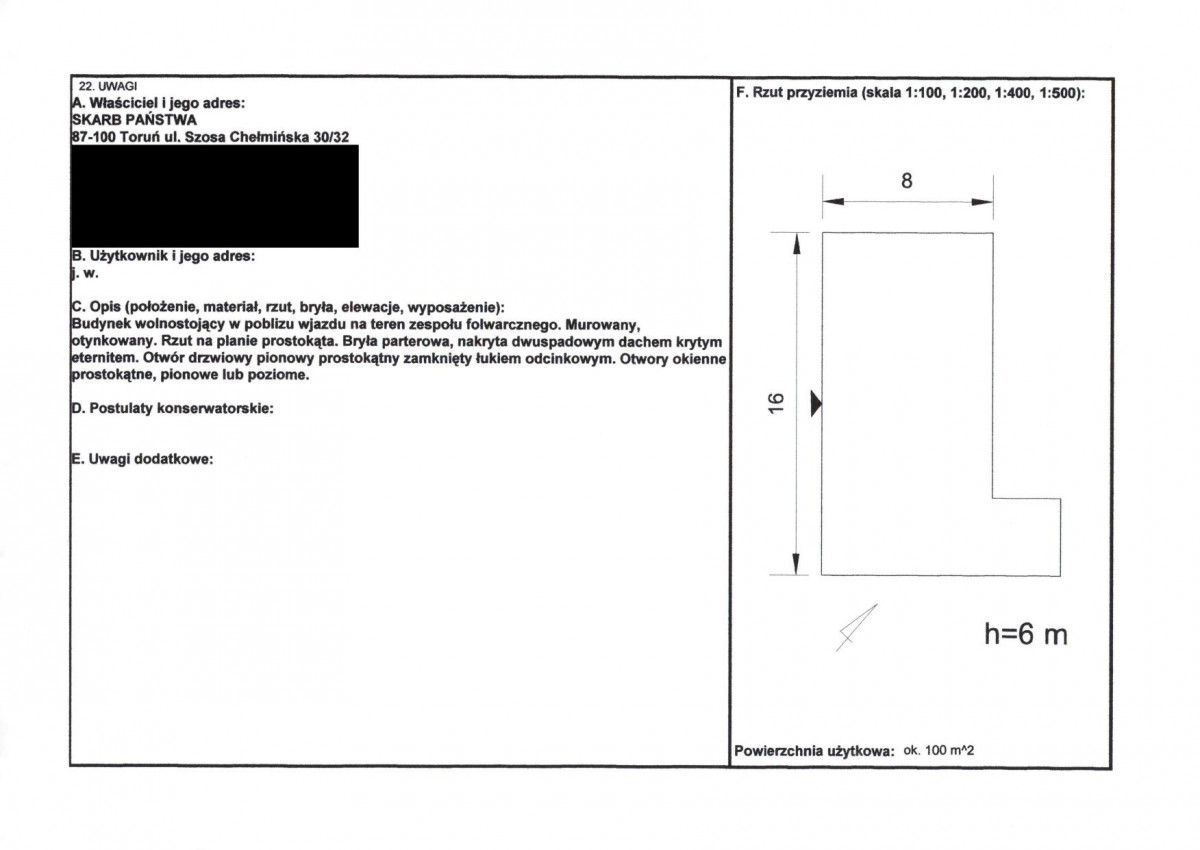 KEZN - Karta obiektu niewpisanego do rejestru, skan nr 2