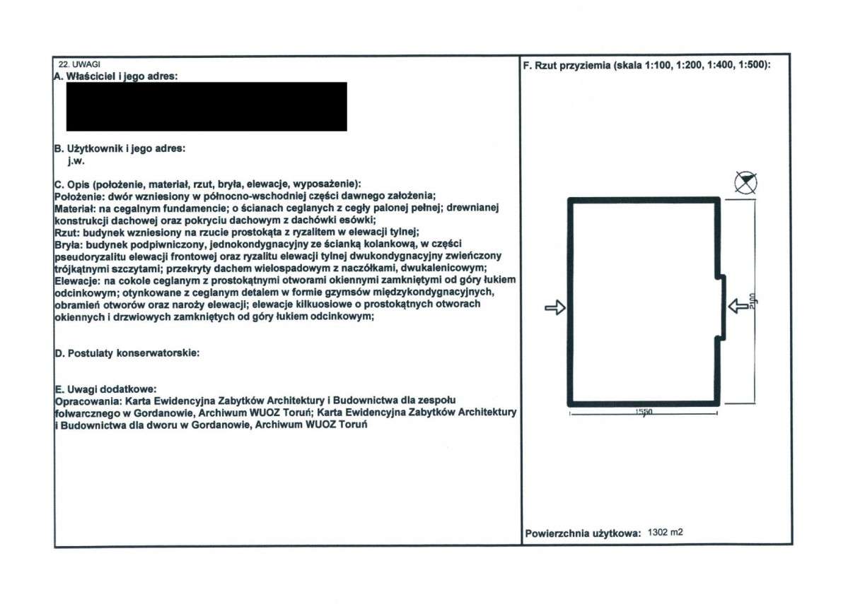 KEZN - Karta obiektu niewpisanego do rejestru, skan nr 2