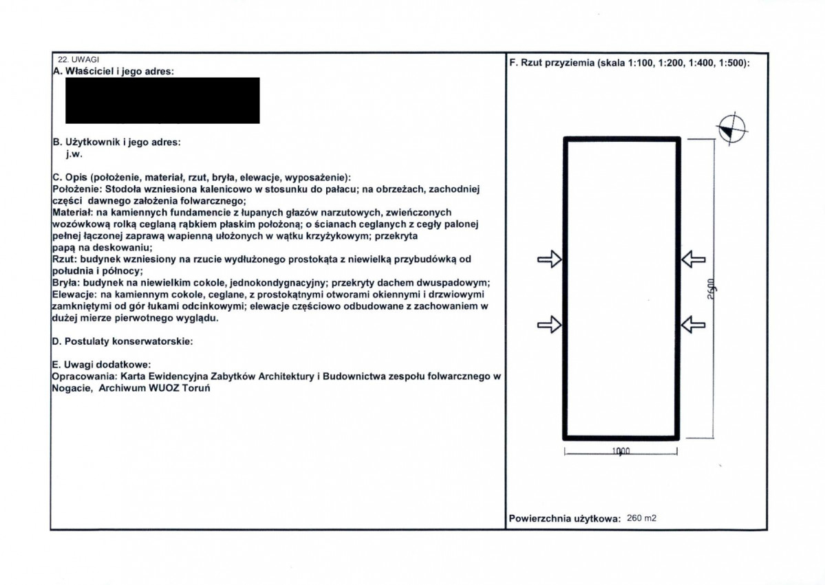 KEZN - Karta obiektu niewpisanego do rejestru, skan nr 2