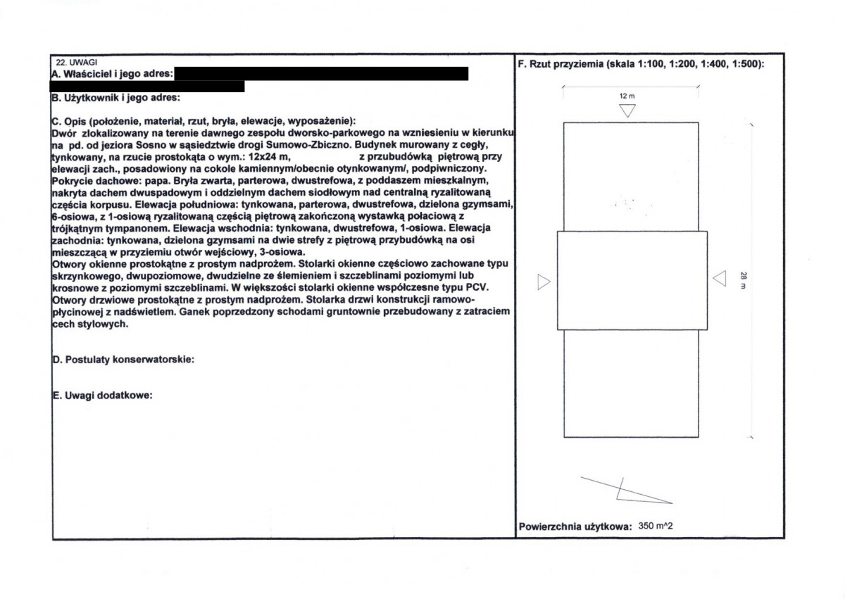 KEZN - Karta obiektu niewpisanego do rejestru, skan nr 2