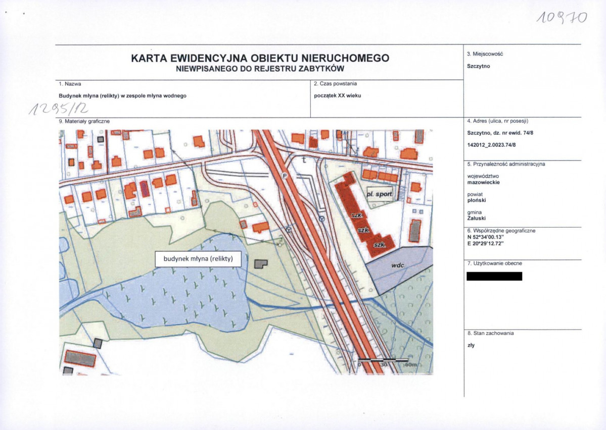 KEZN - Karta obiektu niewpisanego do rejestru, skan nr 1