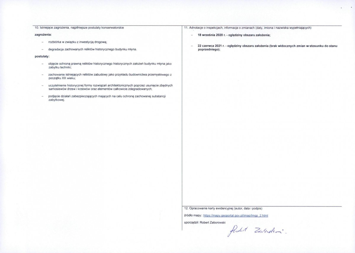 KEZN - Karta obiektu niewpisanego do rejestru, skan nr 2