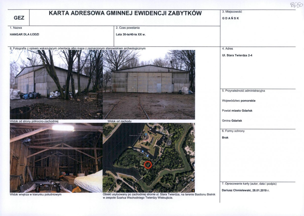 KEZN - Karta obiektu niewpisanego do rejestru, skan nr 1