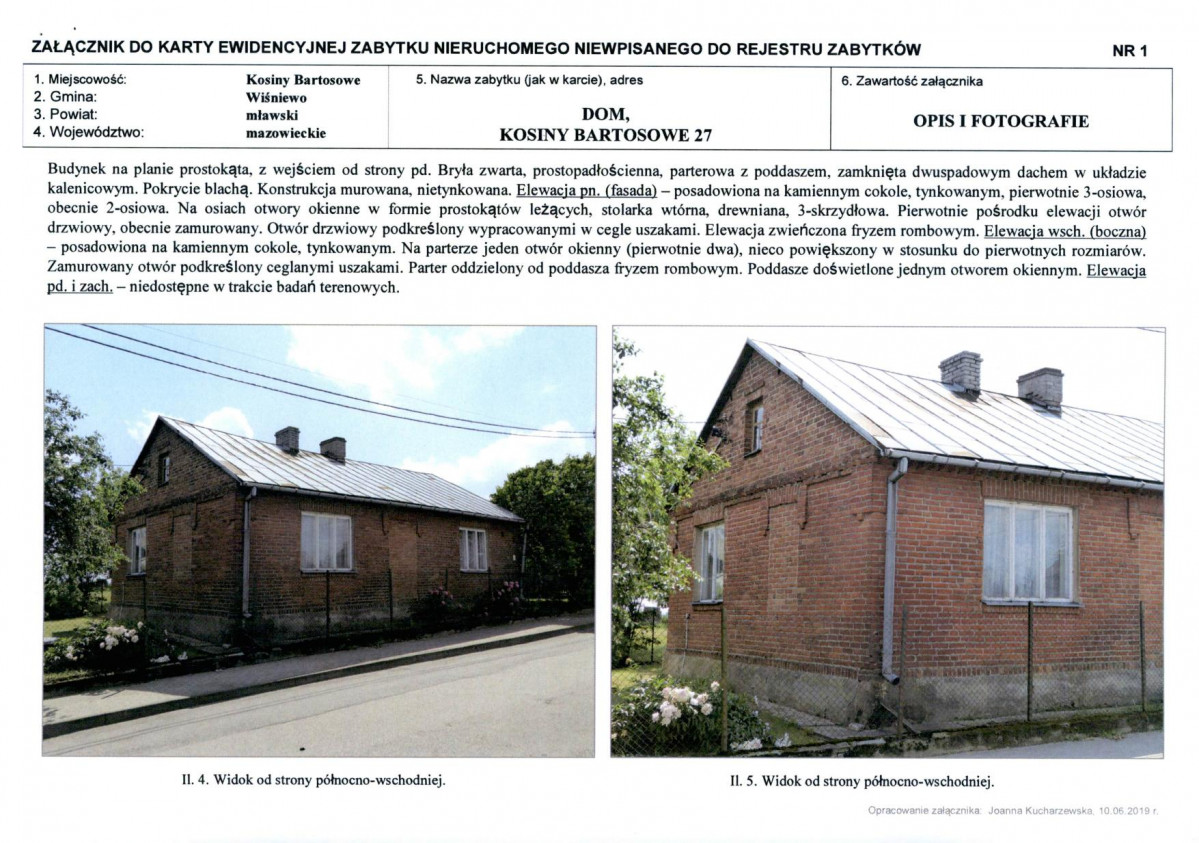 Karta obiektu niewpisanego do rejestru, skan nr 3