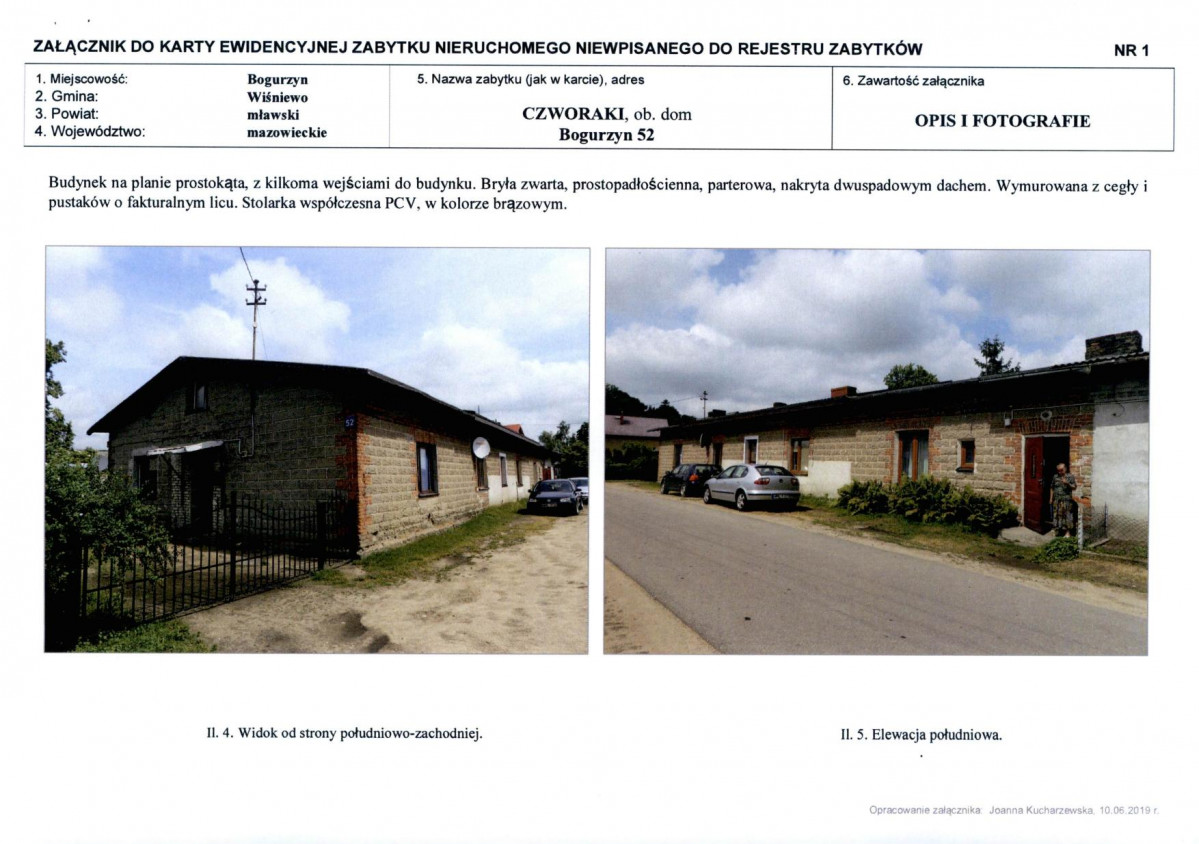 Karta obiektu niewpisanego do rejestru, skan nr 3