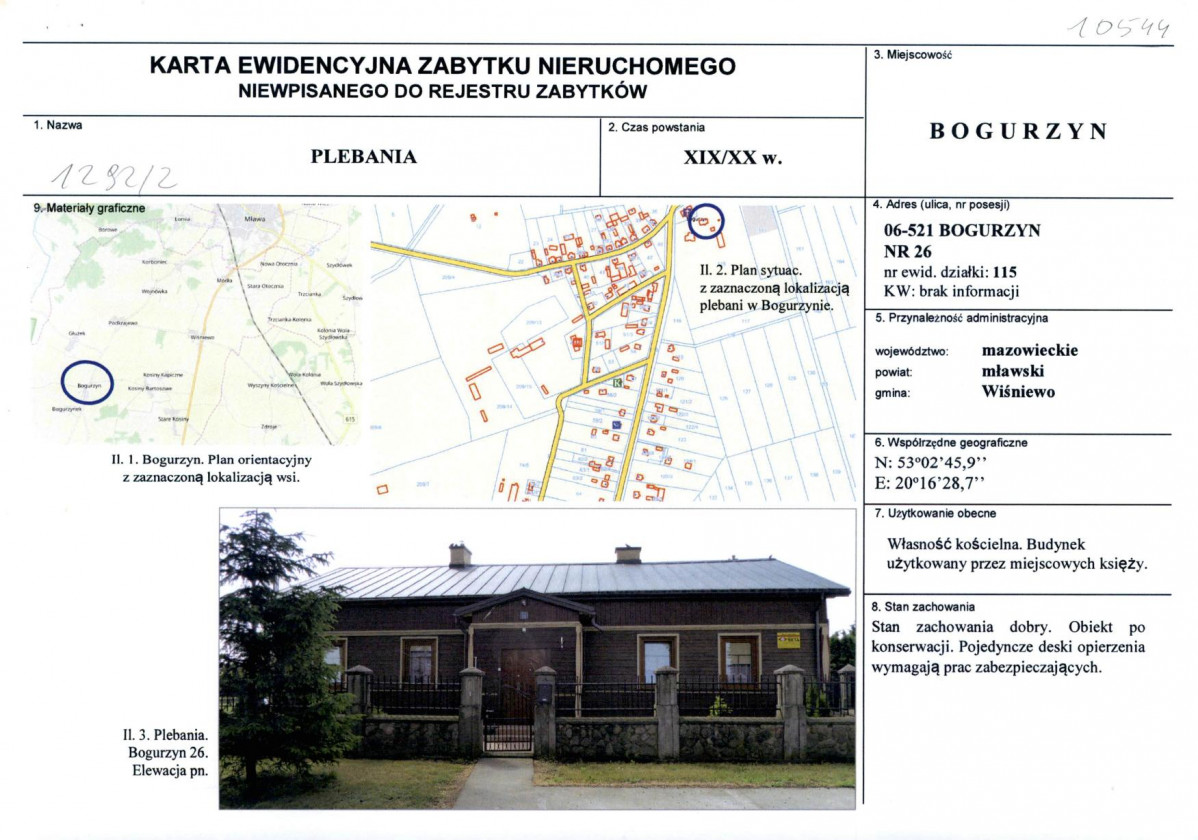 Karta obiektu niewpisanego do rejestru, skan nr 1