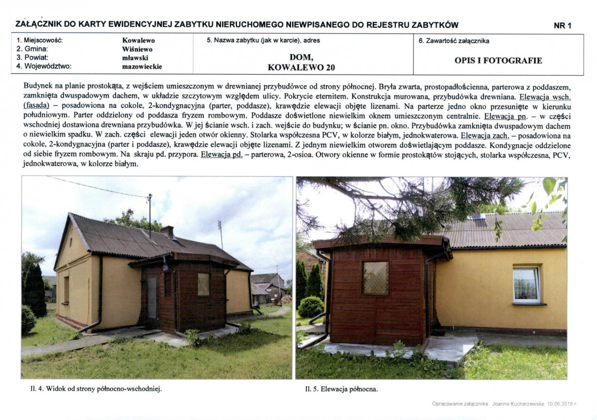 Karta obiektu niewpisanego do rejestru, skan nr 3