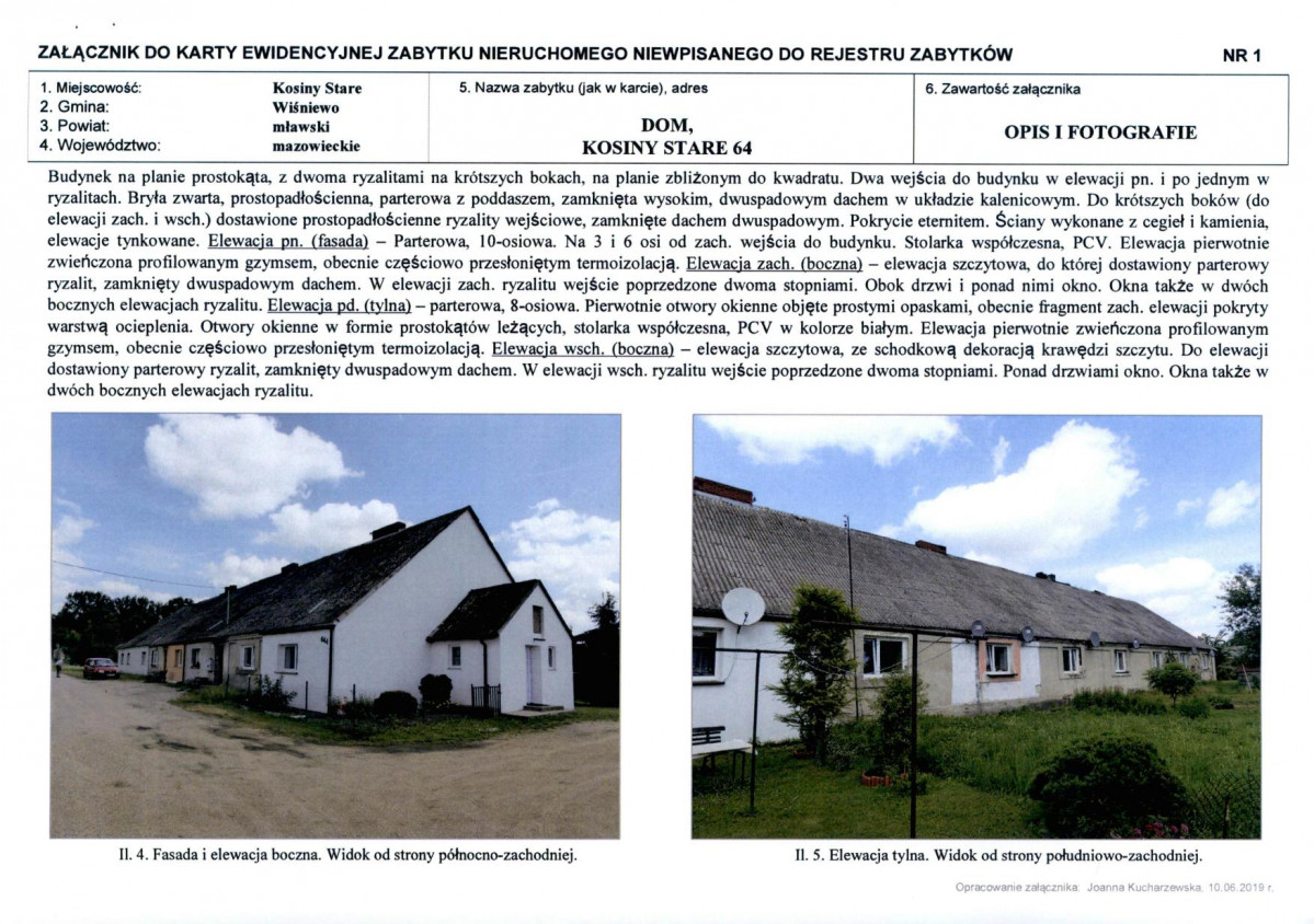 Karta obiektu niewpisanego do rejestru, skan nr 3