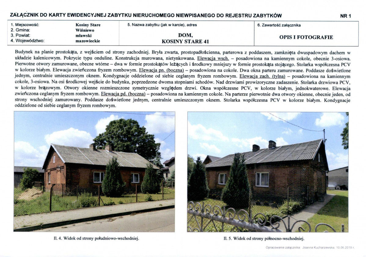 Karta obiektu niewpisanego do rejestru, skan nr 3