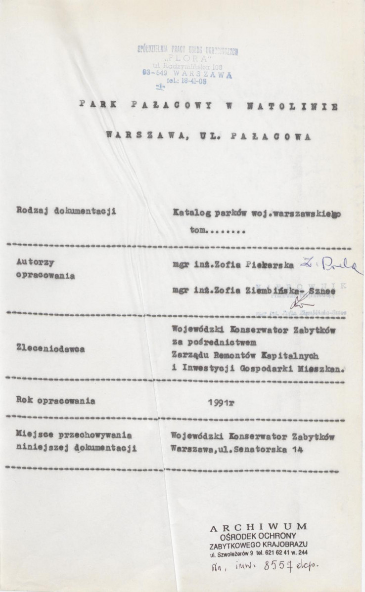 Ewidencja parkowa, skan nr 4