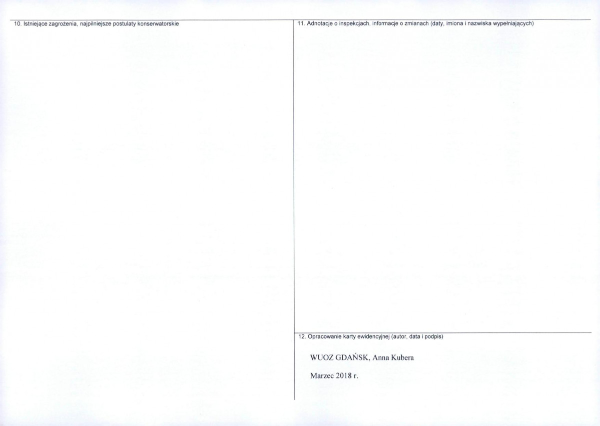 KEZN - Karta obiektu niewpisanego do rejestru, skan nr 2
