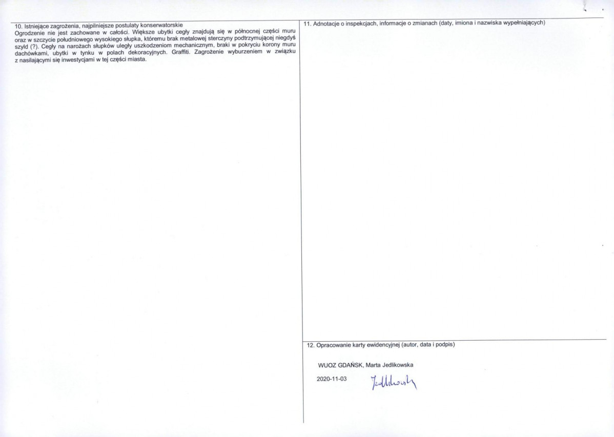 Karta obiektu niewpisanego do rejestru, skan nr 2