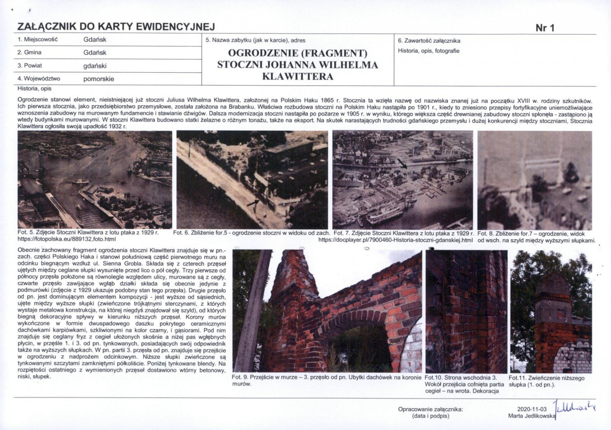 Karta obiektu niewpisanego do rejestru, skan nr 3