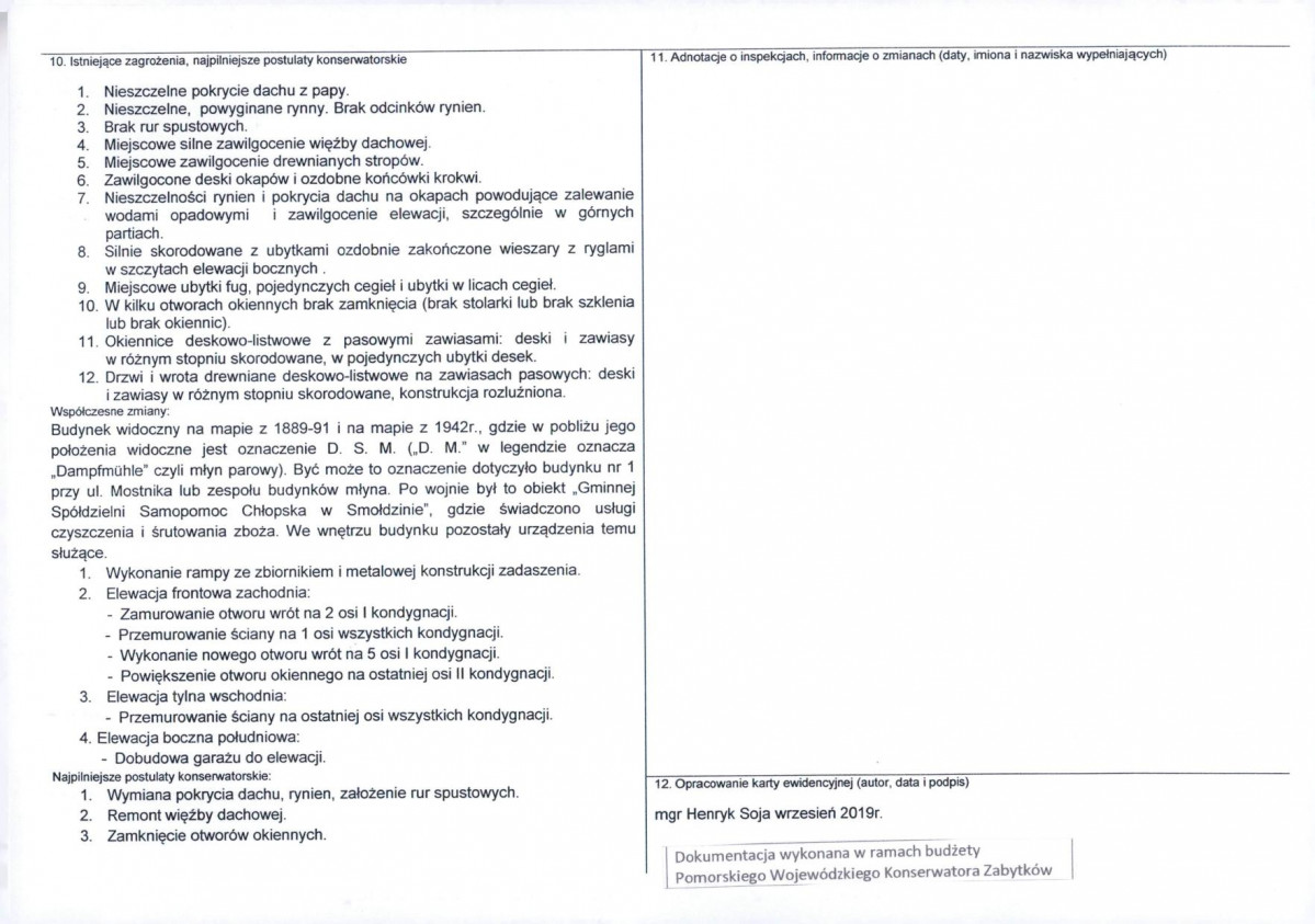 Karta obiektu niewpisanego do rejestru, skan nr 2