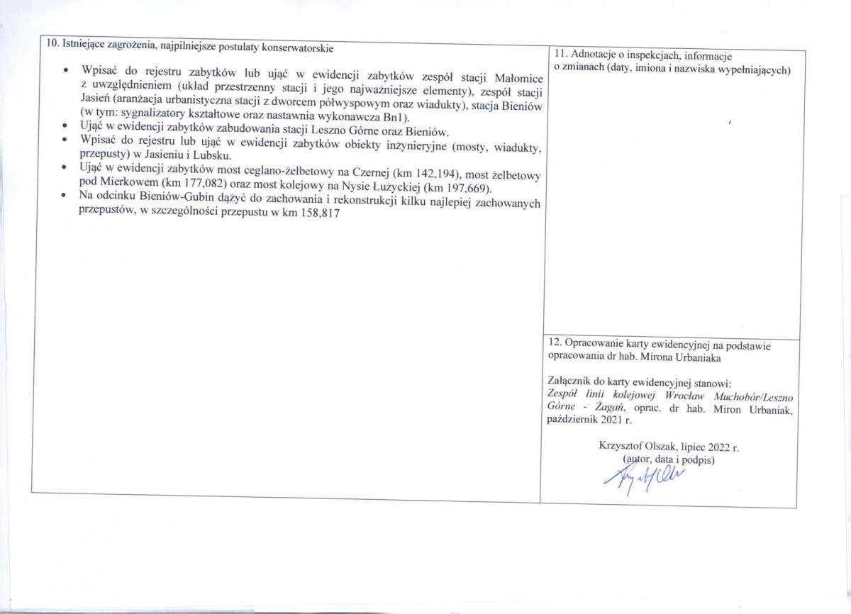 KEZN - Karta obiektu niewpisanego do rejestru, skan nr 2