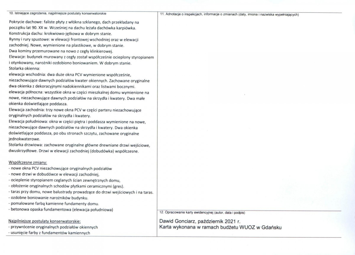 Karta obiektu niewpisanego do rejestru, skan nr 2
