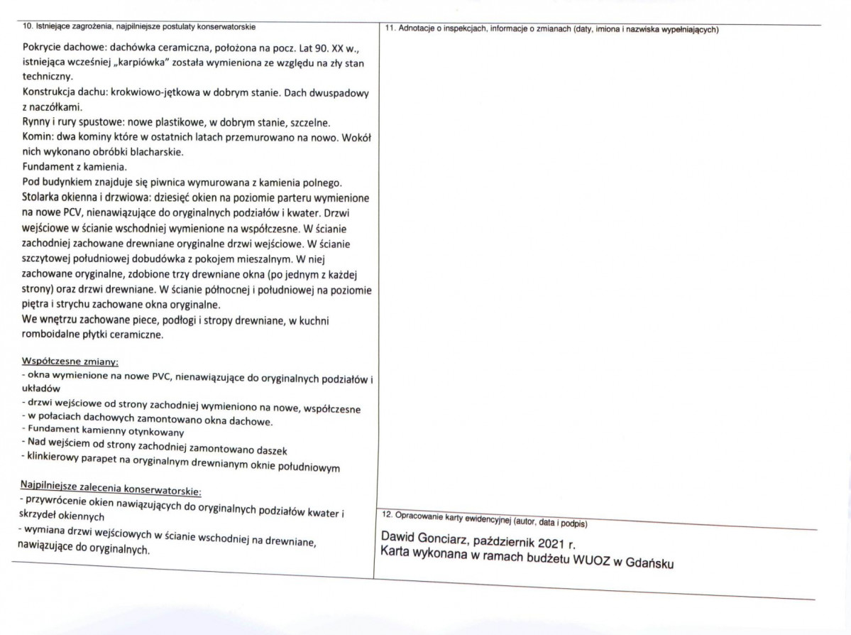 Karta obiektu niewpisanego do rejestru, skan nr 2