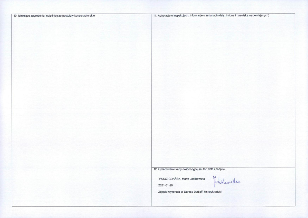 KEZN - Karta obiektu niewpisanego do rejestru, skan nr 2