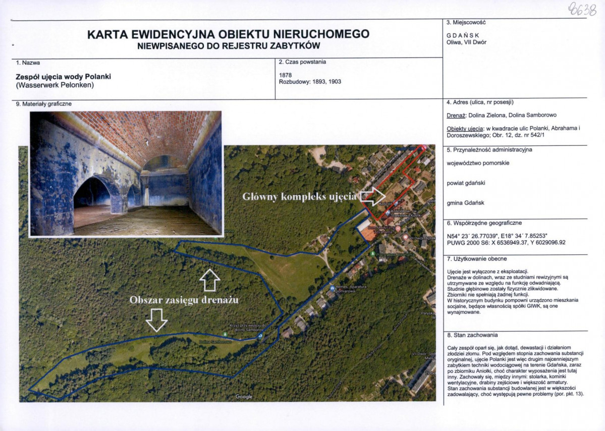Karta obiektu niewpisanego do rejestru, skan nr 1