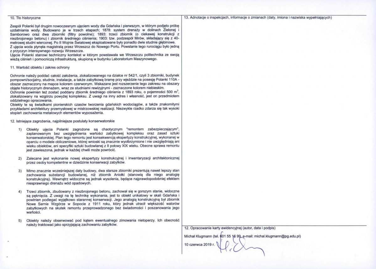 Karta obiektu niewpisanego do rejestru, skan nr 2