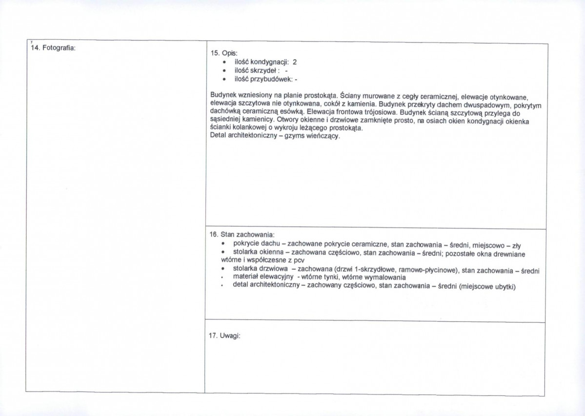 Karta obiektu niewpisanego do rejestru, skan nr 2