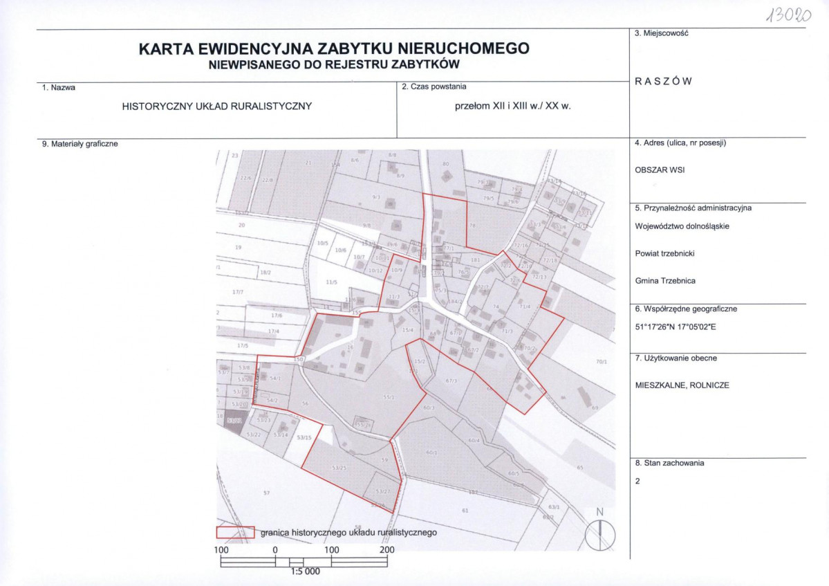 Karta obiektu niewpisanego do rejestru, skan nr 1