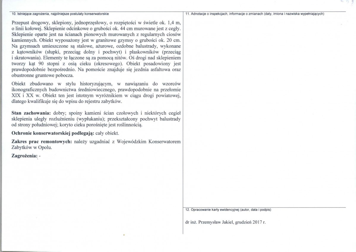 Karta obiektu niewpisanego do rejestru, skan nr 2