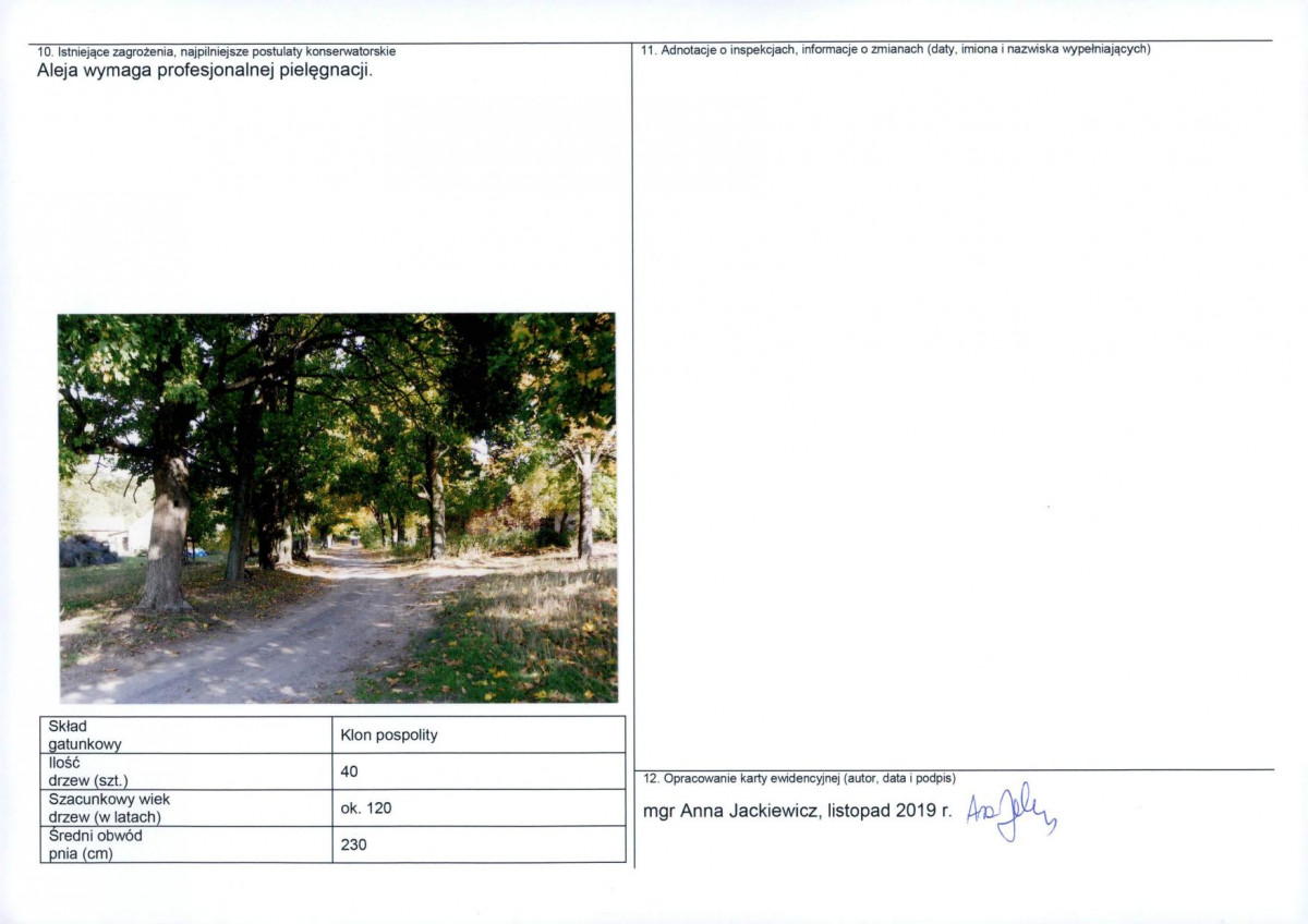 Karta obiektu niewpisanego do rejestru, skan nr 2